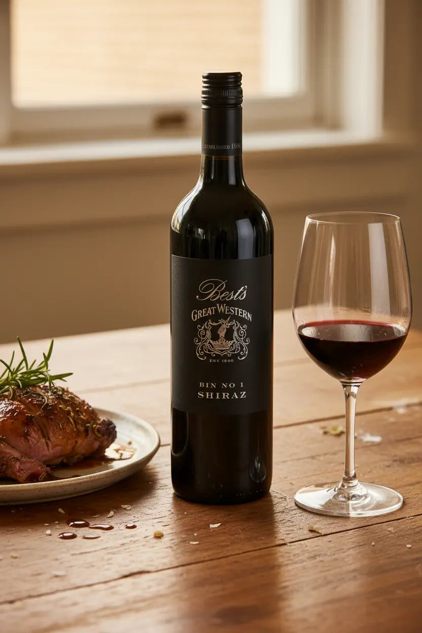 Best's Bin 1 Shiraz 2022 750ml bottle red wine from Great Western, Victoria.