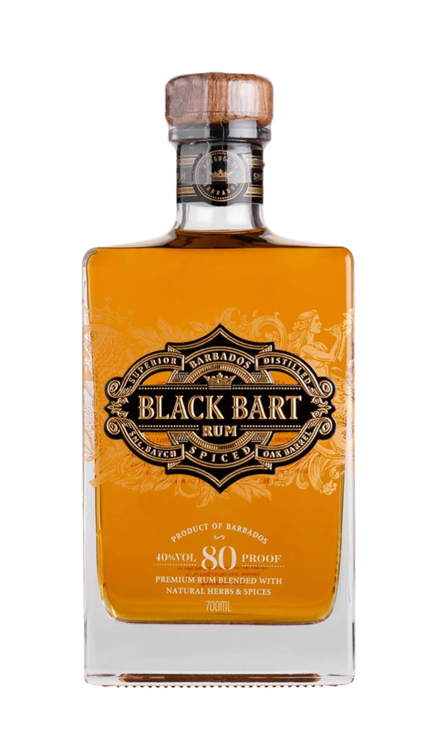 Buy Black Bart Small Batch Oak Barrel Spiced Rum 700ml online at Wine Sellers Direct's best prices.