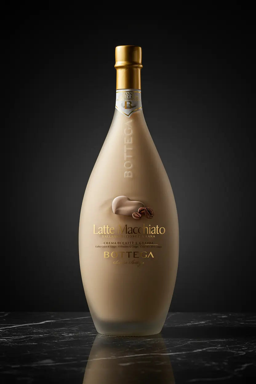 Bottega Latte Macchiato Coffee Cream Liqueur 700mL bottle from Italy.