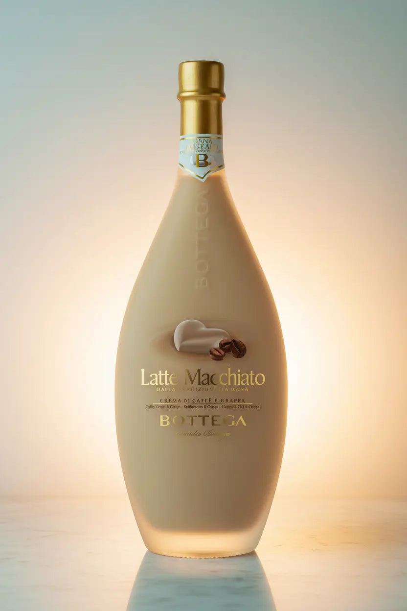 Bottega Latte Macchiato Coffee Cream Liqueur 700mL bottle from Italy.