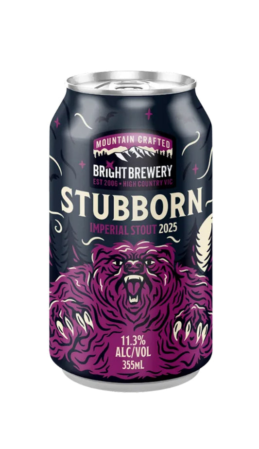 Find out more or buy Bright Brewery Stubborn Imperial Stout 2025 355ml online at Wine Sellers Direct - Australia’s independent liquor specialists.