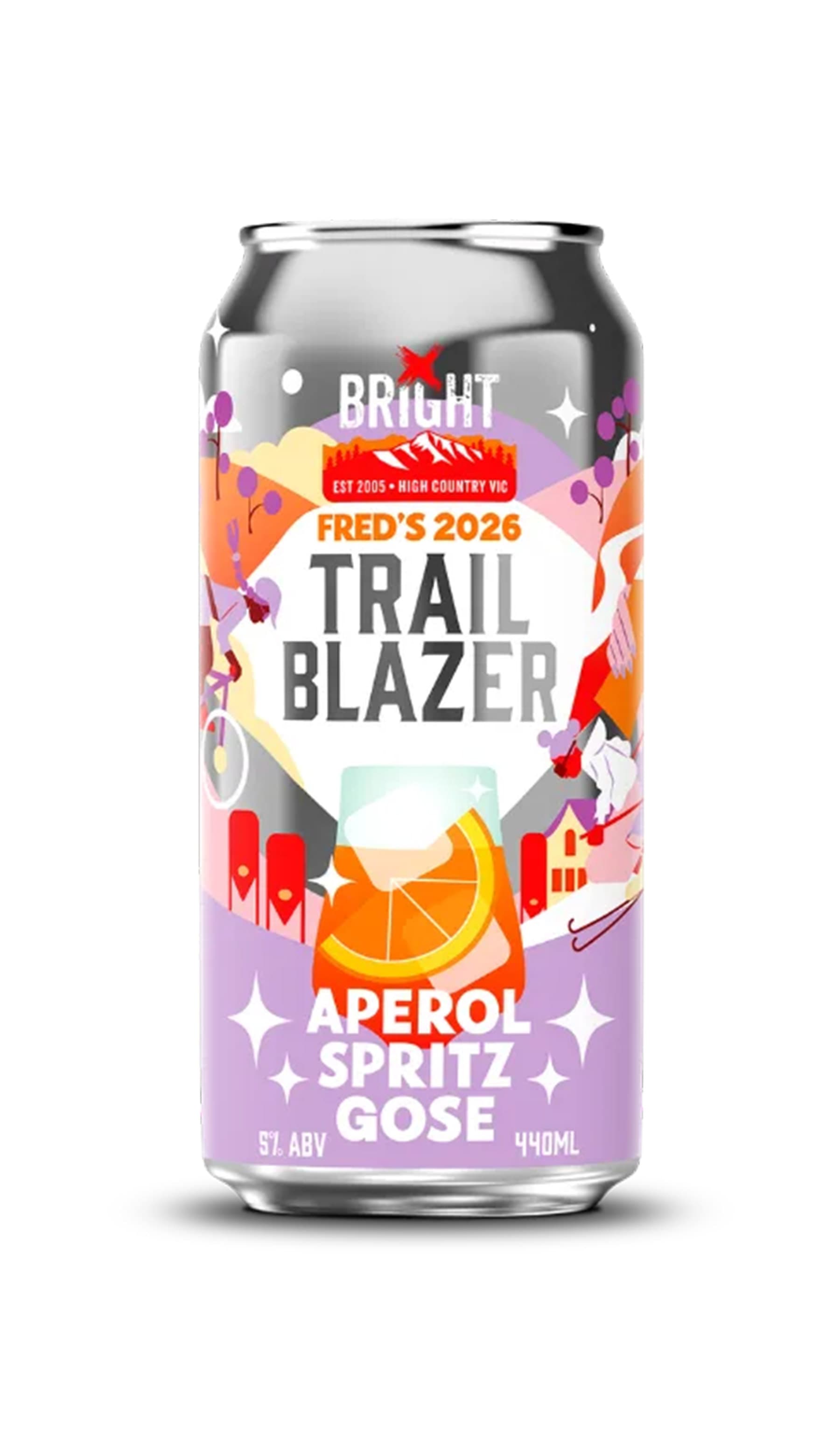 Find out more or buy Bright Trail Blazer IWD Aperol Spritz Gose 440ml online at Wine Sellers Direct - Australia’s independent liquor specialists. 