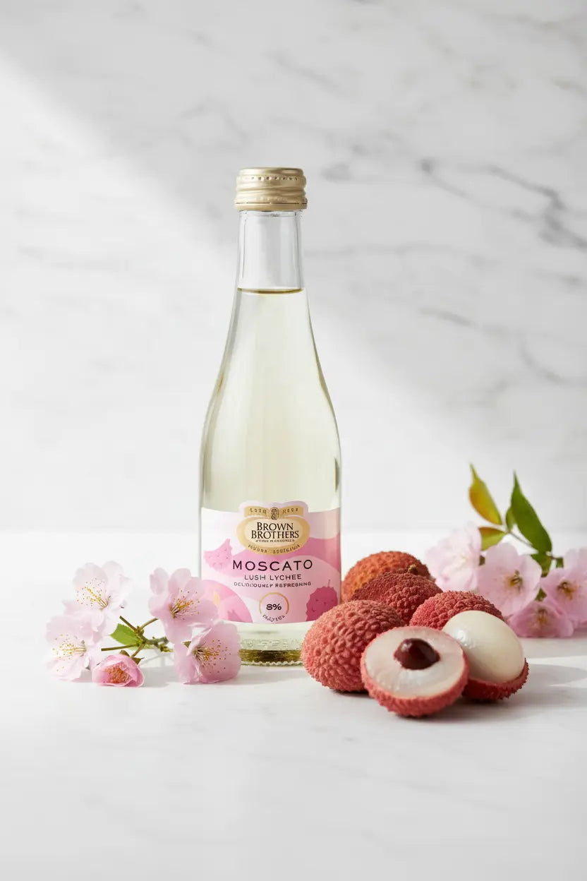 Brown Brothers Moscato Lush Lychee NV 200mL Piccolo bottle.