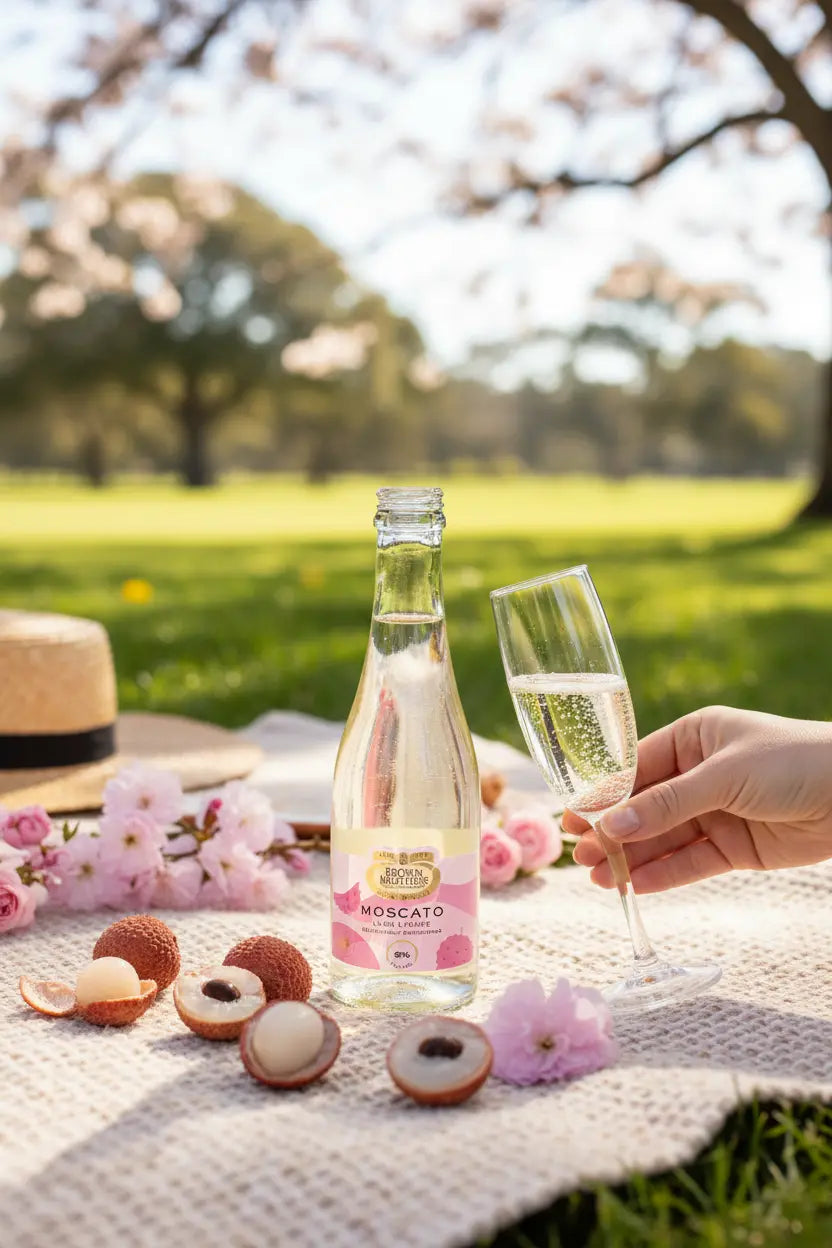 Brown Brothers Moscato Lush Lychee NV 200mL Piccolo bottle.