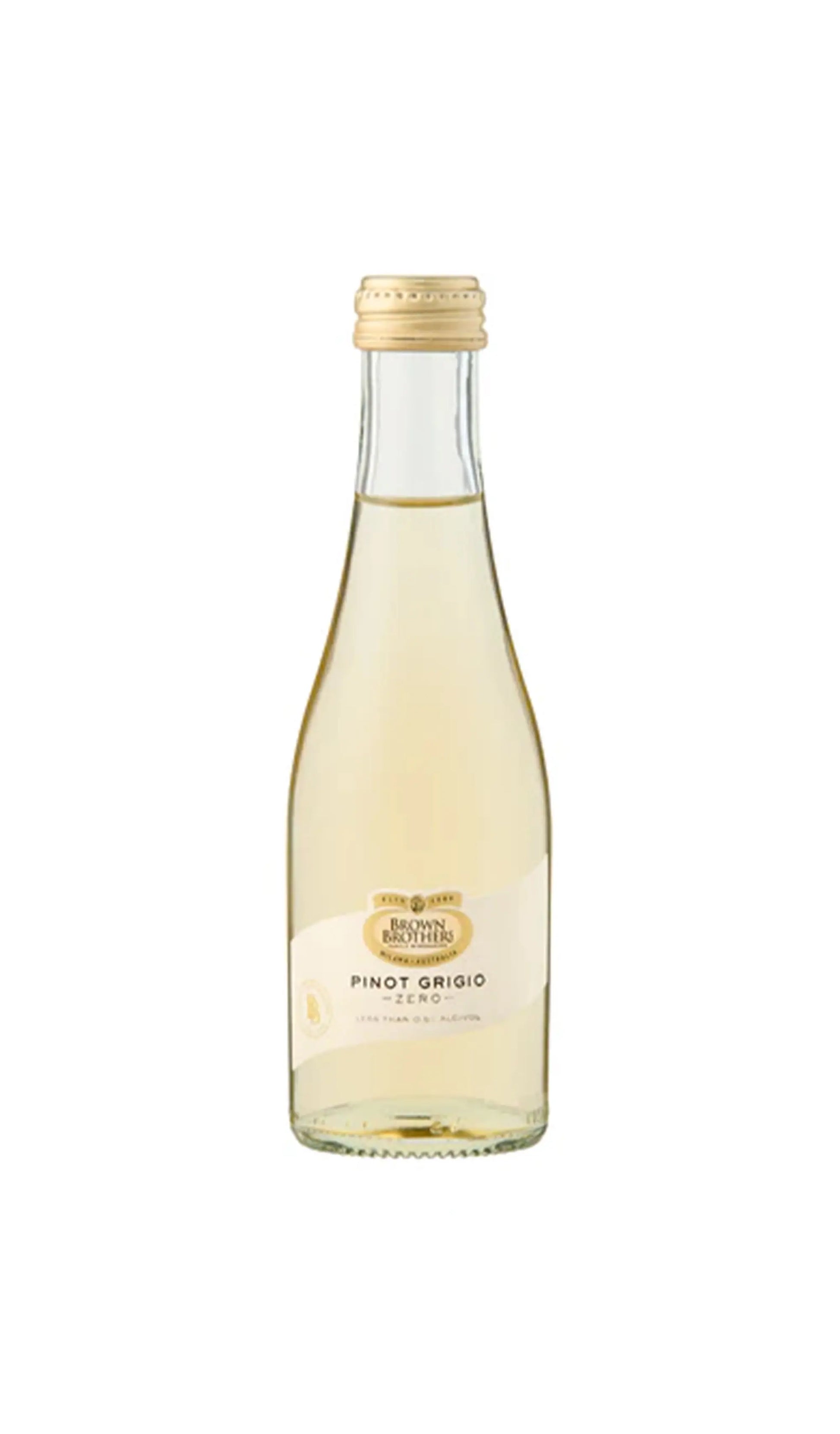 Buy Brown Brothers Pinot Grigio Zero 200mL Piccolo 4 & 24 packs available at Wine Sellers Direct's best prices.