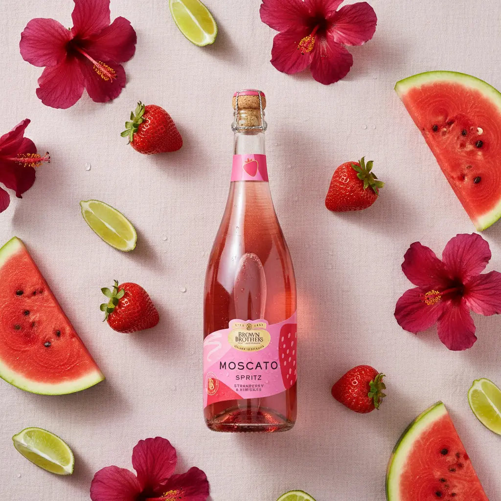 Brown Brothers Moscato Spritz Strawberry & Hibiscus 750mL bottle