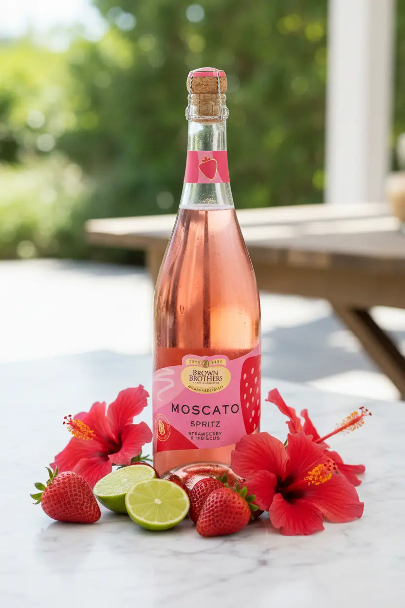Brown Brothers Moscato Spritz Strawberry & Hibiscus 750mL bottle
