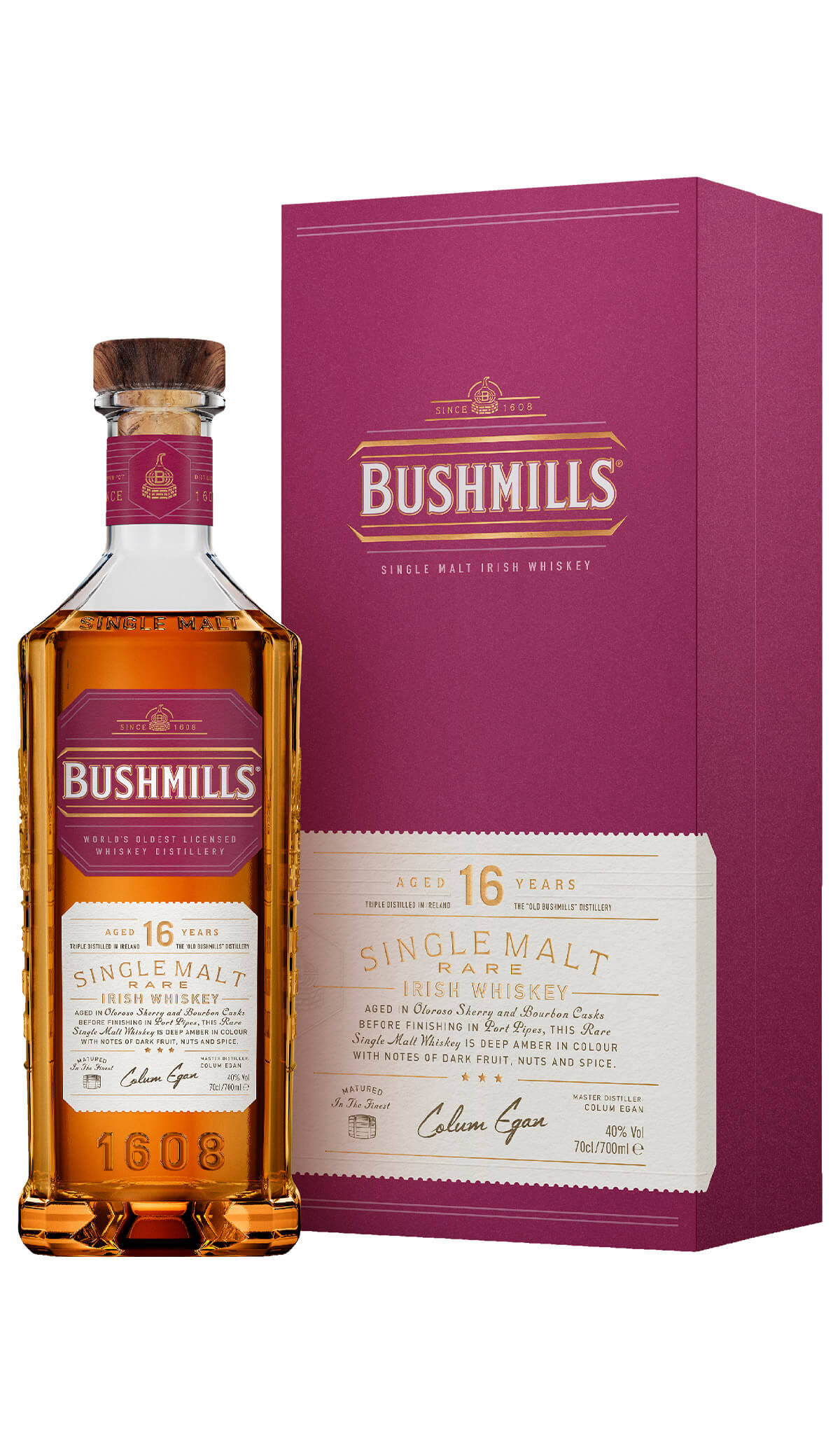 Find out more or buy Bushmills Single Malt Irish Whiskey 16 Year Old 700ml online at Wine Sellers Direct - Australia’s independent liquor specialists.