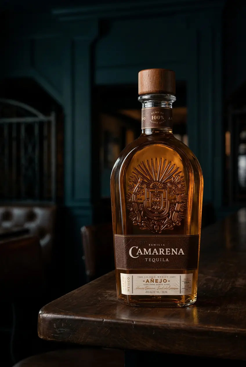 Camarena Tequila Añejo 700mL bottle – 100% Blue Weber agave tequila from Jalisco, Mexico