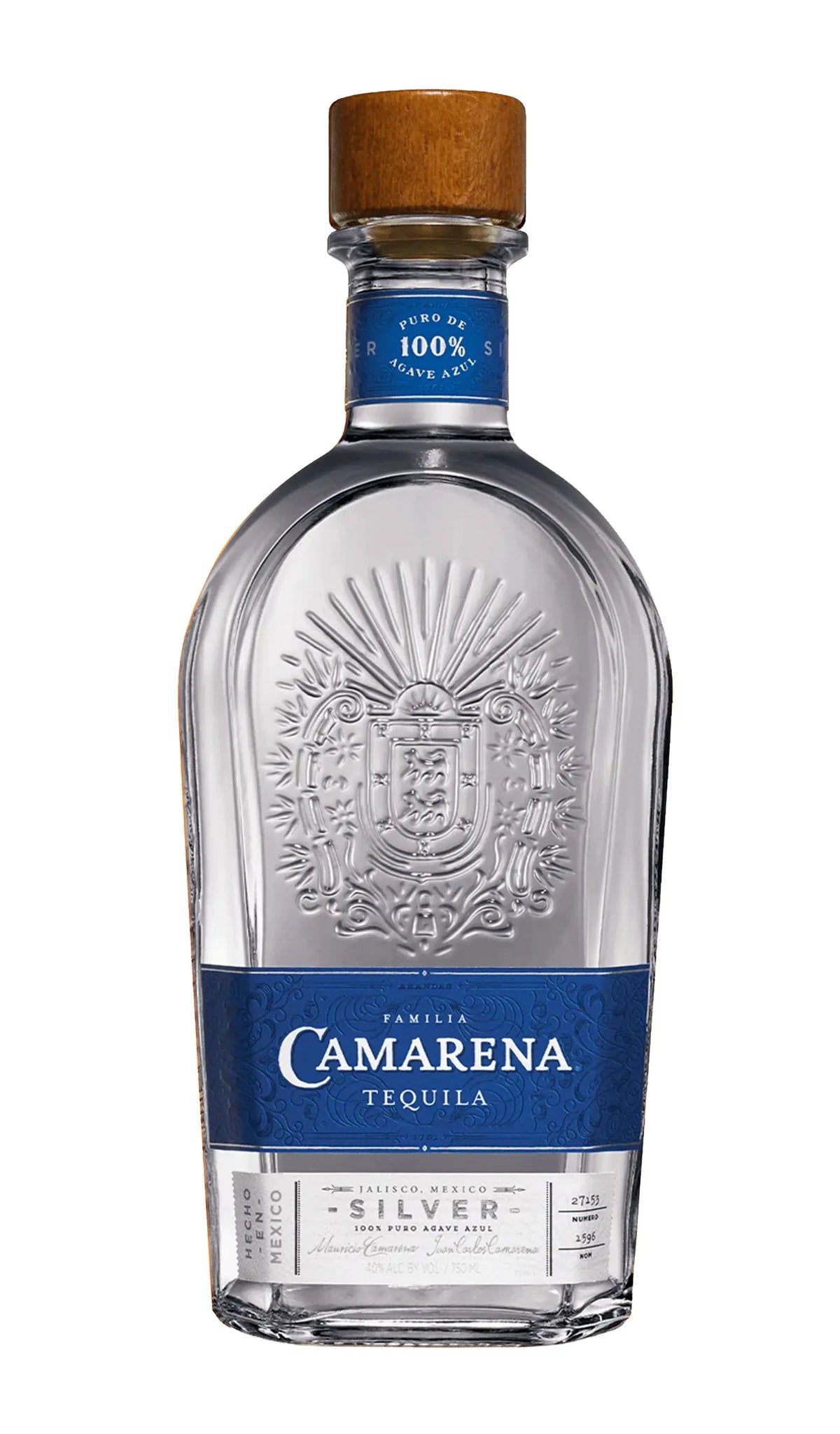 Camarena Tequila Silver 700mL bottle – 100% Blue Weber agave tequila from Jalisco, Mexico