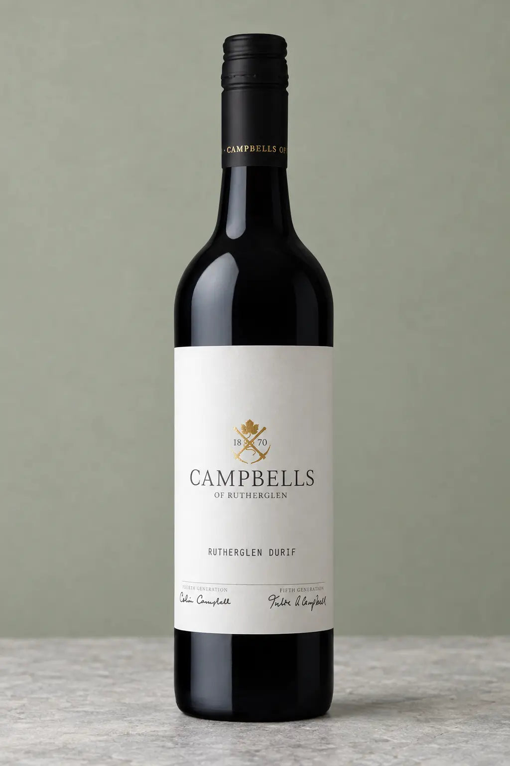 Campbells Rutherglen Durif 2024 750ml bottle of red wine.