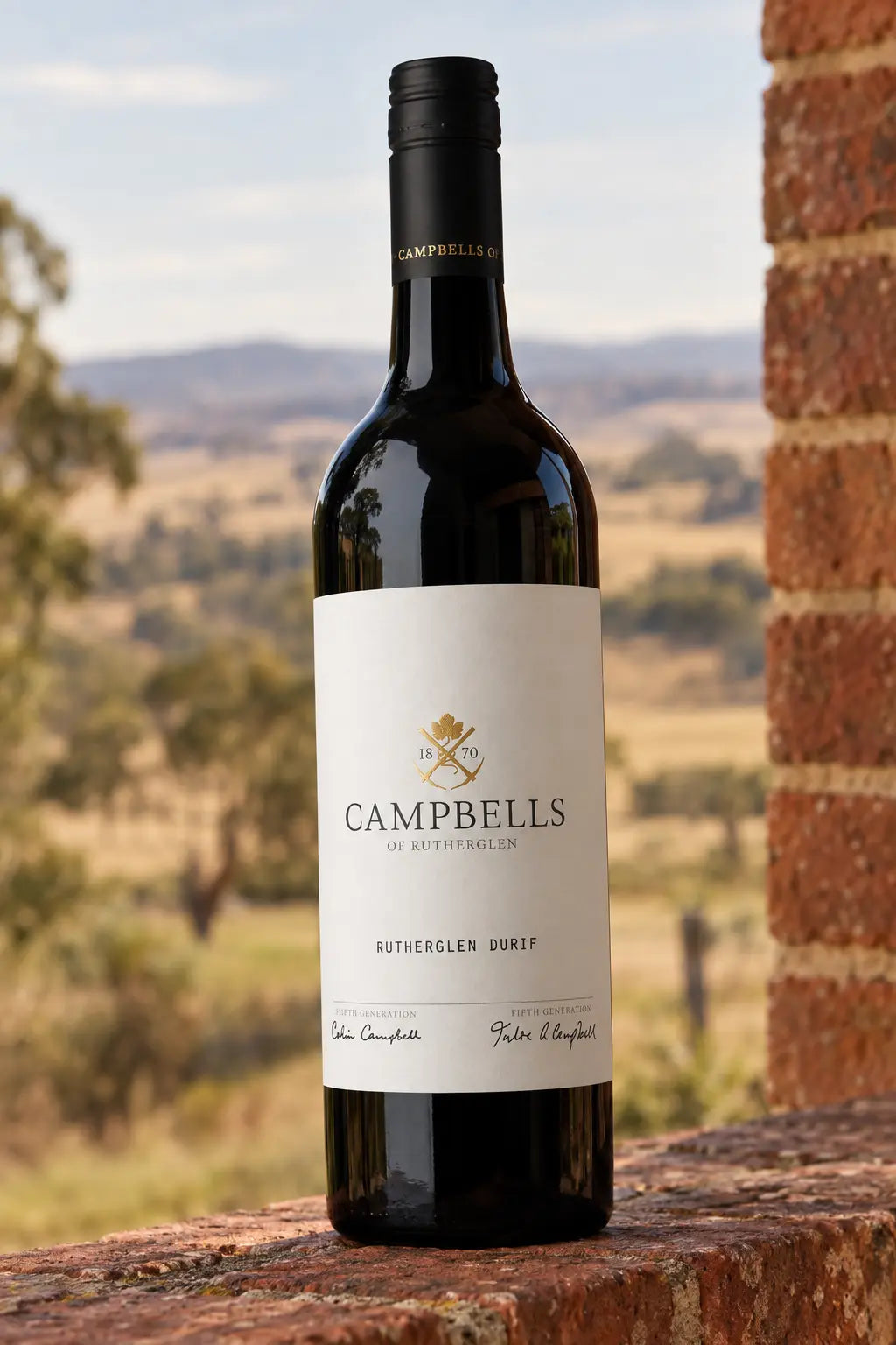 Campbells Rutherglen Durif 2024 750ml bottle of red wine.