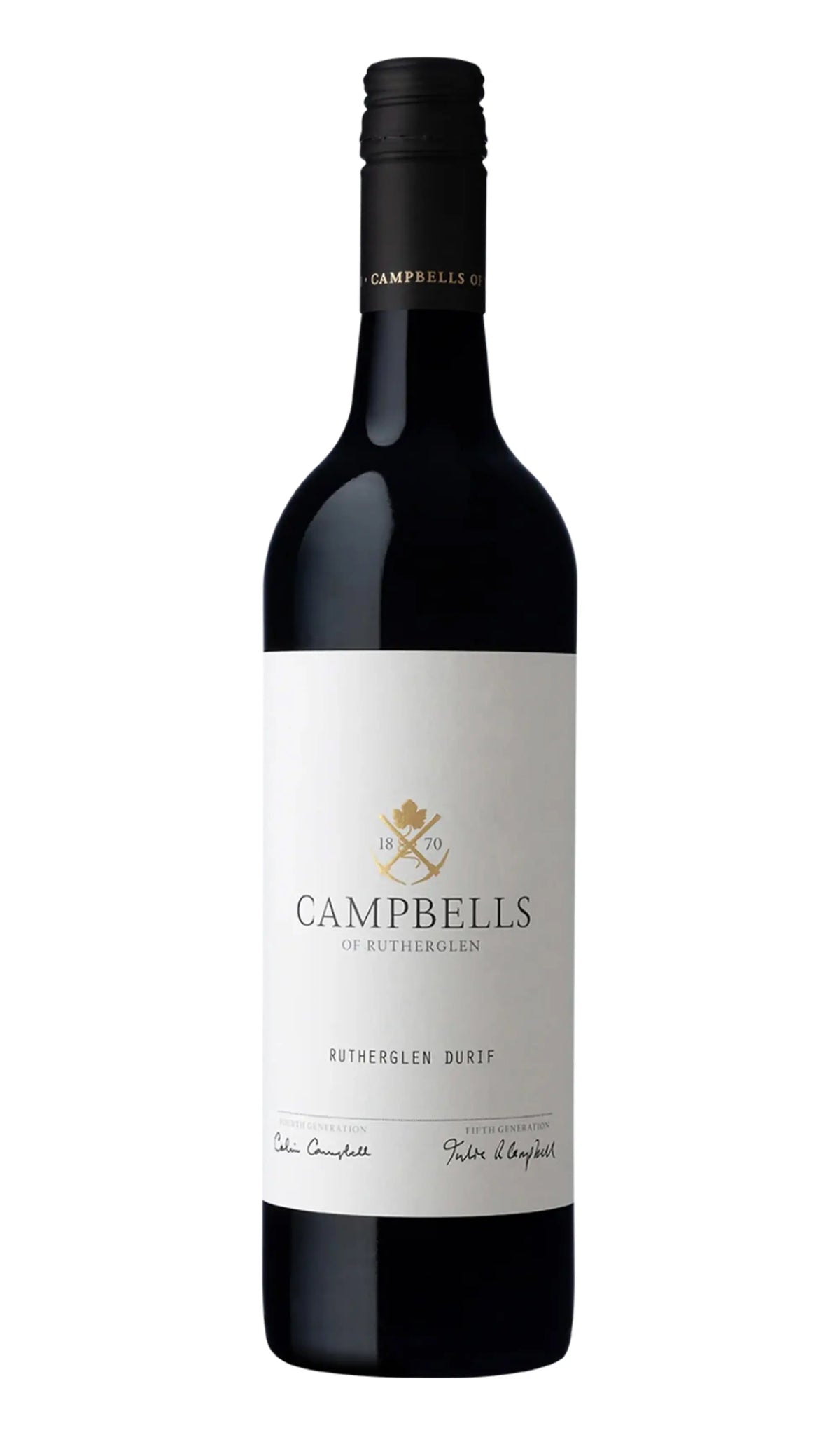 Campbells Rutherglen Durif 2024 750ml bottle of red wine.
