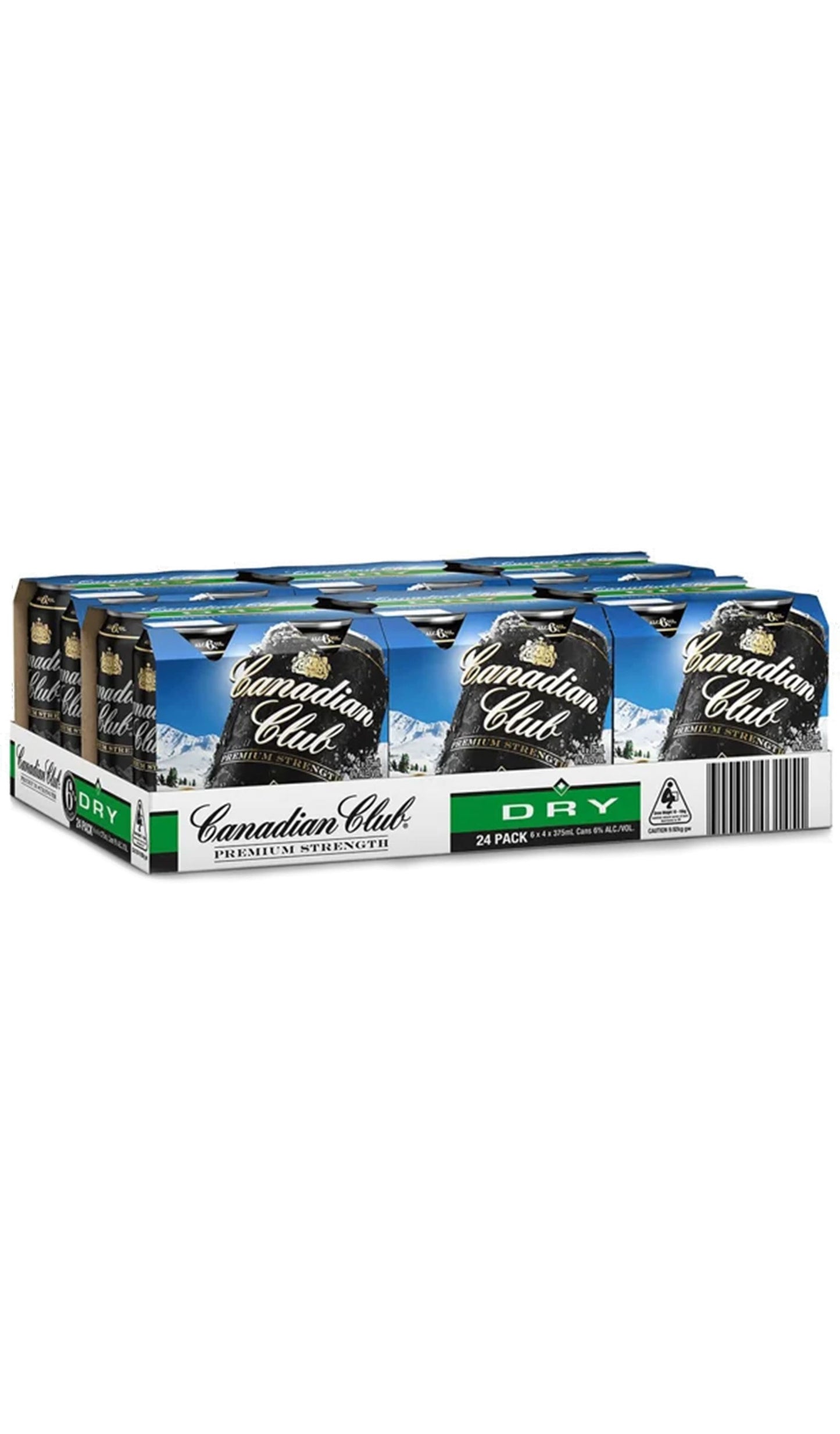 Shop Canadian Club Whisky & Dry Premium Strength 6% Cans Slab 24x375mL available at Wine Sellers Direct's best prices.