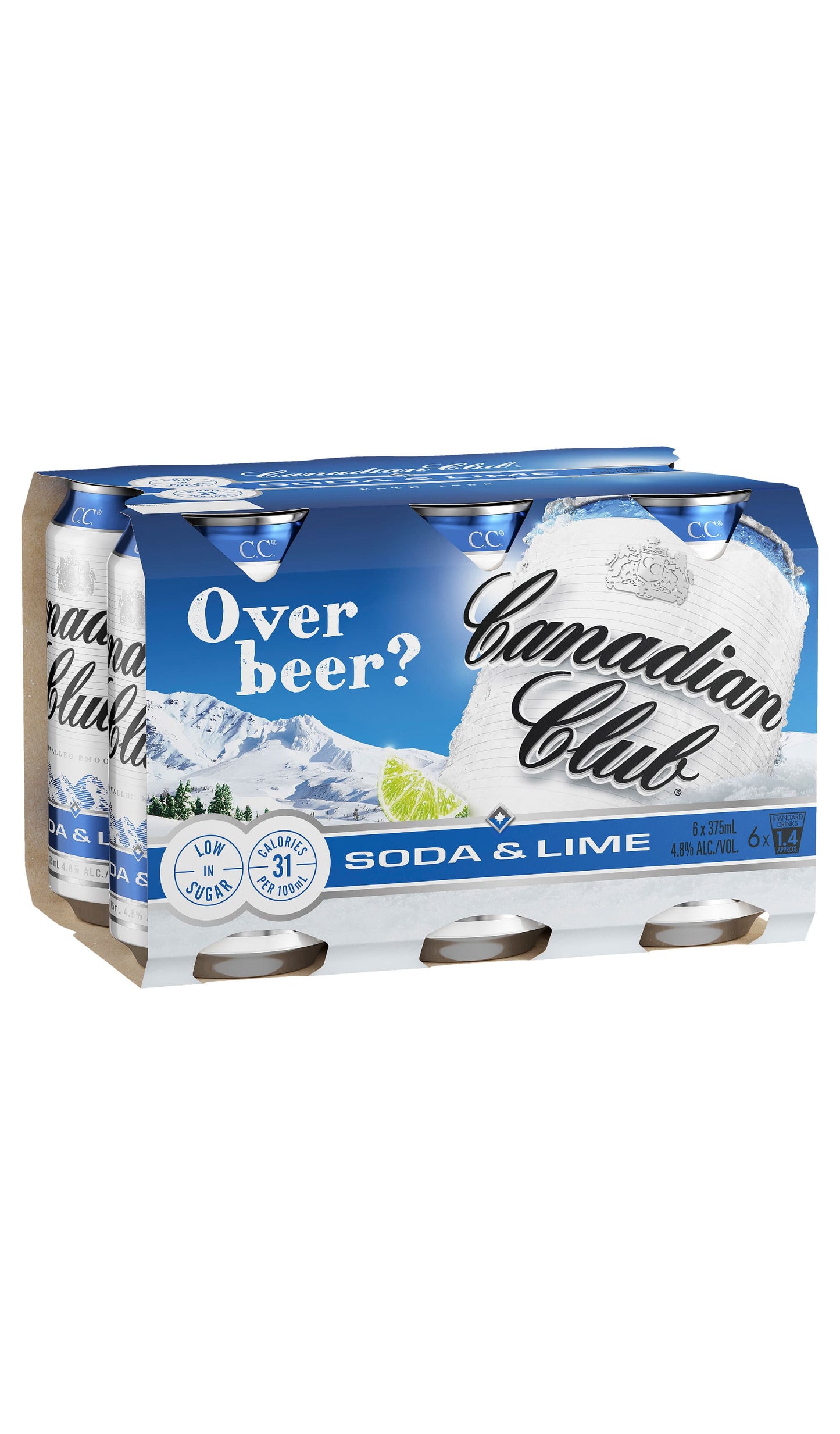 Shop Canadian Club Whisky Soda & Lime Cans Slab 24x375mL available at Wine Sellers Direct's best prices.