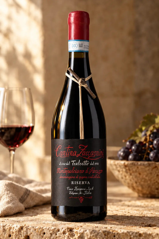 Cantina Zaccagnini Tralcetto Montepulciano d'Abruzzo DOC Riserva 2021 750ml bottle of red wine from Italy