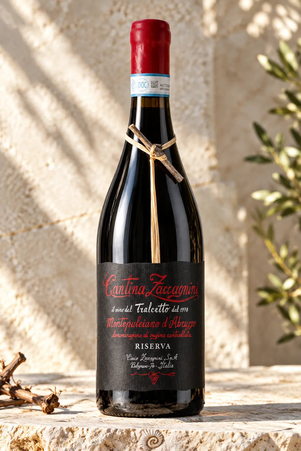 Cantina Zaccagnini Tralcetto Montepulciano d'Abruzzo DOC Riserva 2021 750ml bottle of red wine from Italy