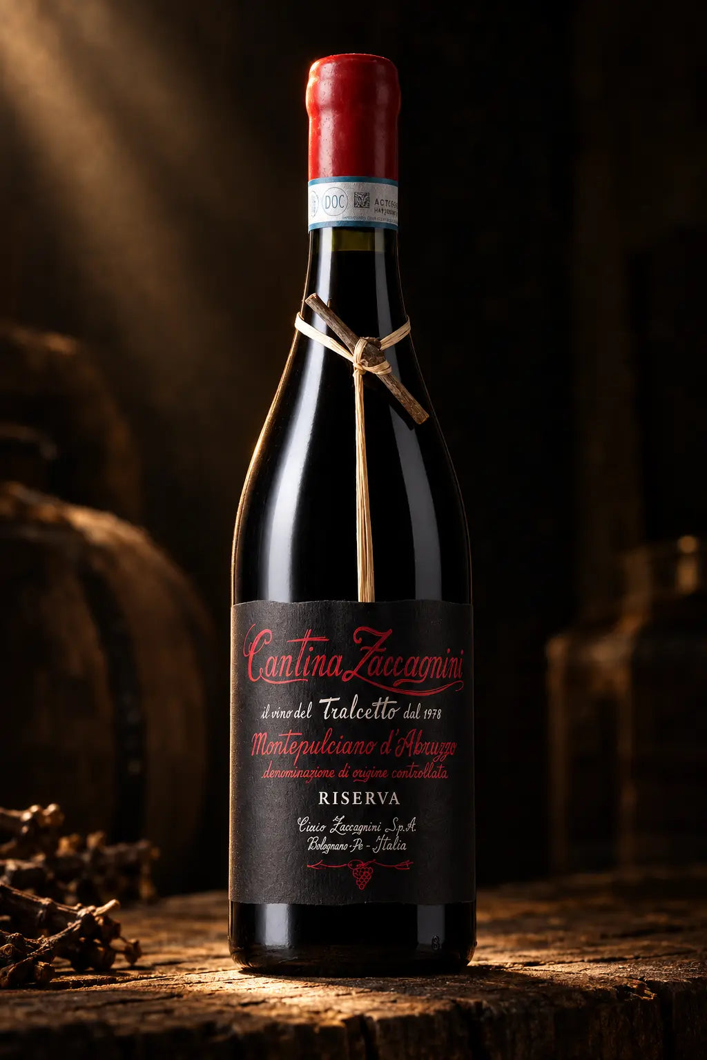 Cantina Zaccagnini Tralcetto Montepulciano d'Abruzzo DOC Riserva 2021 750ml bottle of red wine from Italy