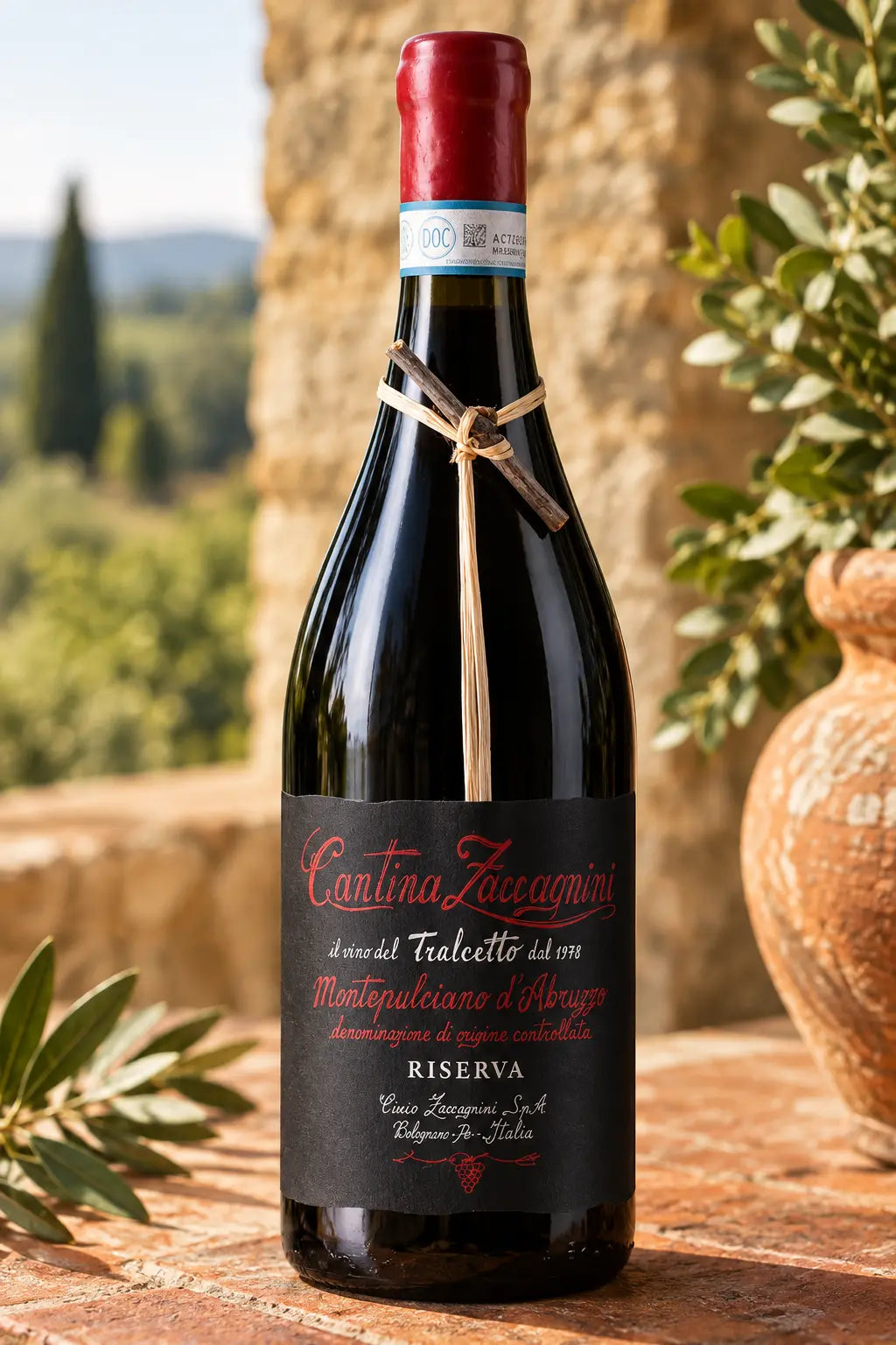 Cantina Zaccagnini Tralcetto Montepulciano d'Abruzzo DOC Riserva 2021 750ml bottle of red wine from Italy