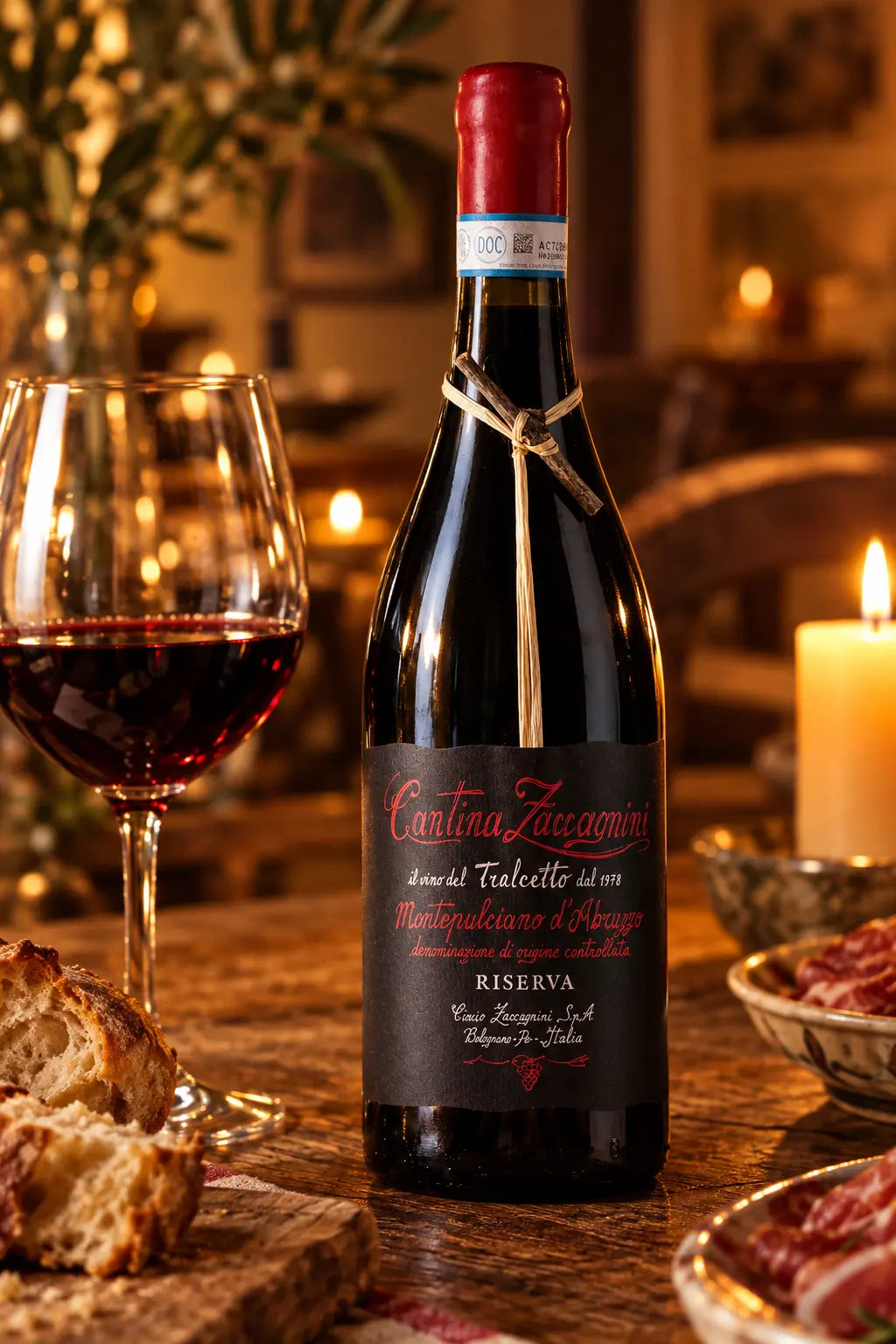 Cantina Zaccagnini Tralcetto Montepulciano d'Abruzzo DOC Riserva 2021 750ml bottle of red wine from Italy