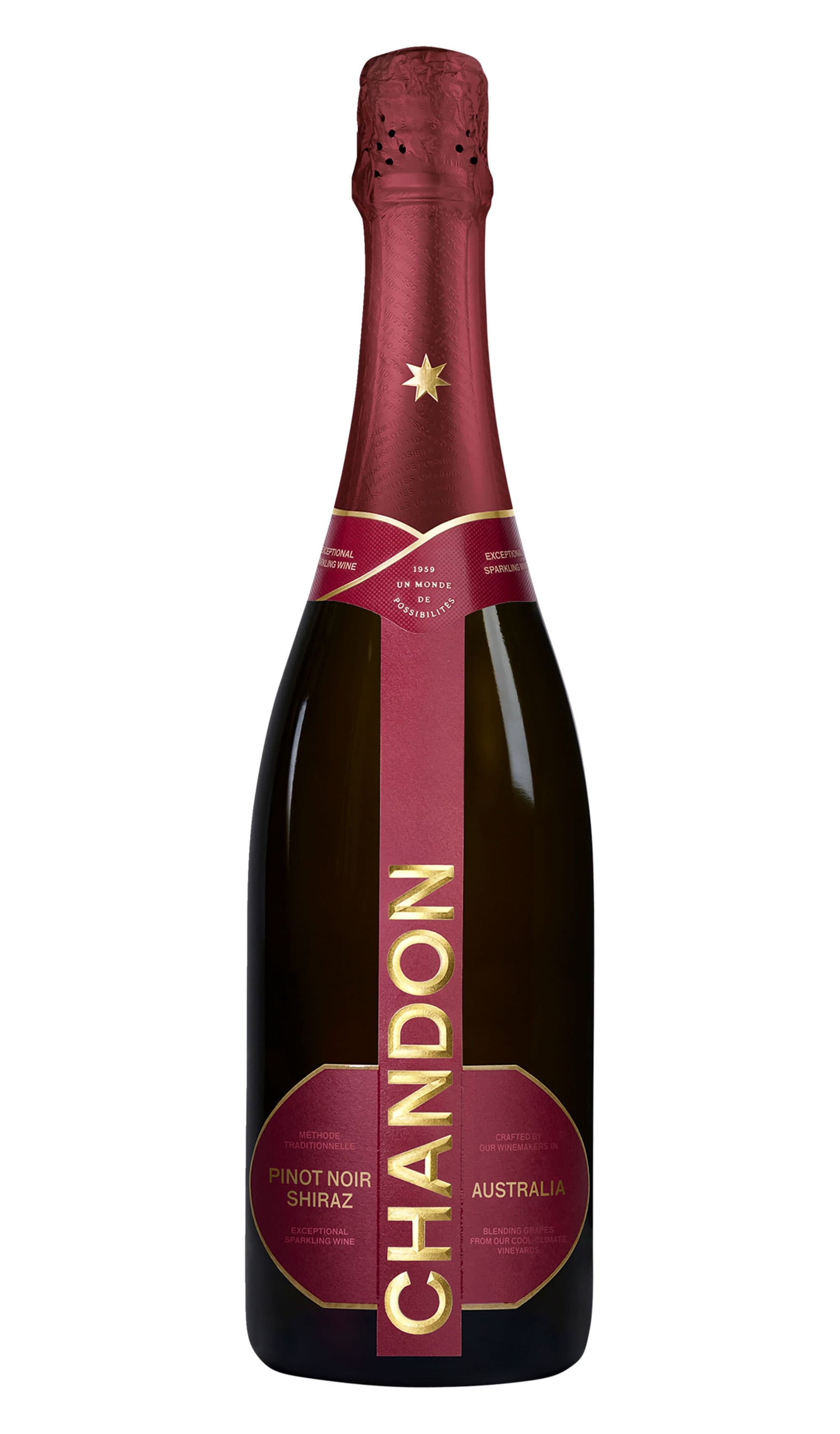 Find out more or buy Chandon Sparkling Pinot Noir Shiraz Non-Vintage 750mL online at Wine Sellers Direct - Australia’s independent liquor specialists.