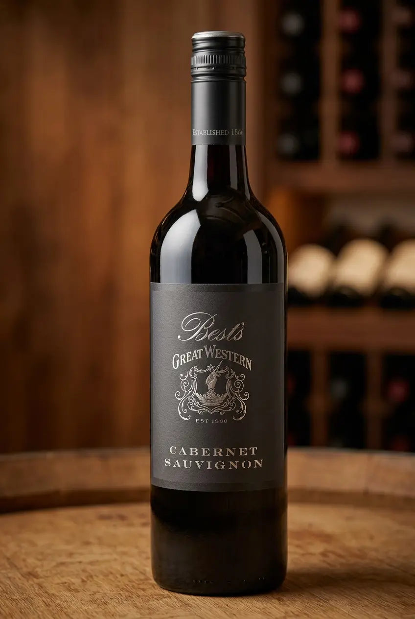 Best's Great Western Cabernet Sauvignon 2022 red wine bottle from Great Western, Victoria, Australia.