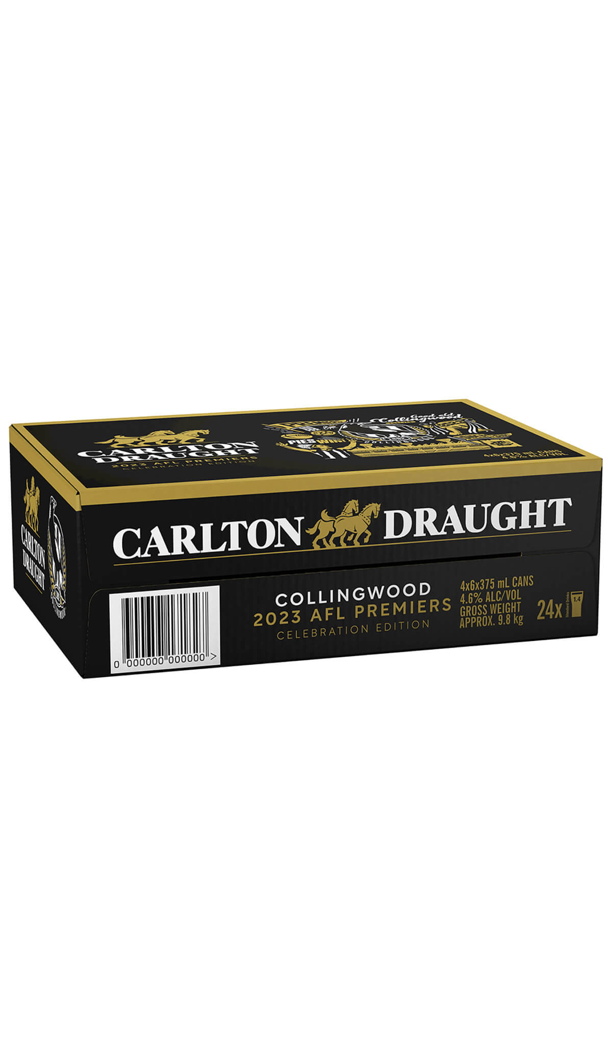 Buy Collingwood Magpies 2023 AFL Premiership Carlton Draught Cans online at Wine Sellers Direct.