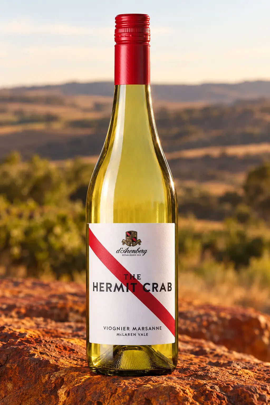 d'Arenberg The Hermit Crab Viognier Marsanne 2025 750mL bottle of white wine from McLaren Vale.