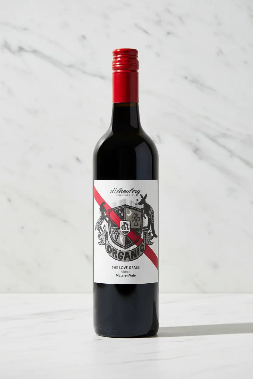Buy d’Arenberg The Love Grass Organic Shiraz 2021 (McLaren Vale) online at Wine Sellers Direct.