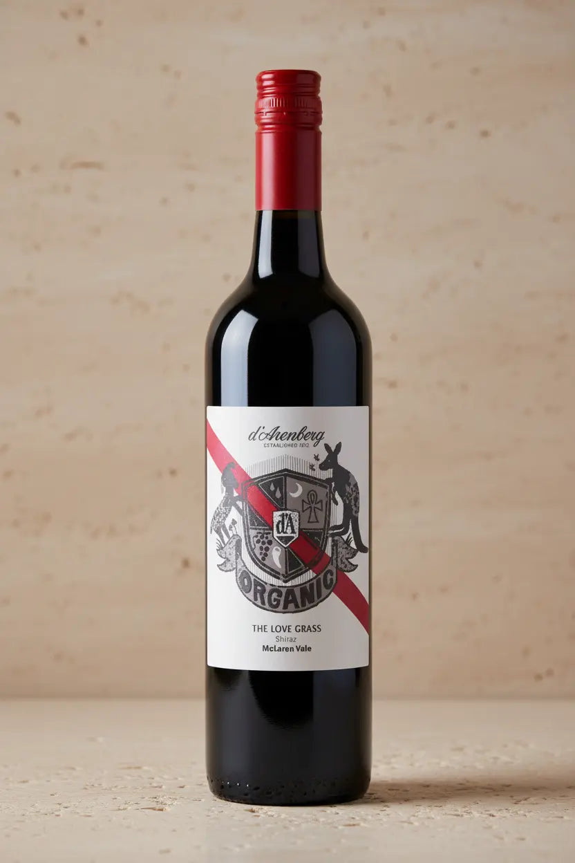 Buy d’Arenberg The Love Grass Organic Shiraz 2021 (McLaren Vale) online at Wine Sellers Direct.