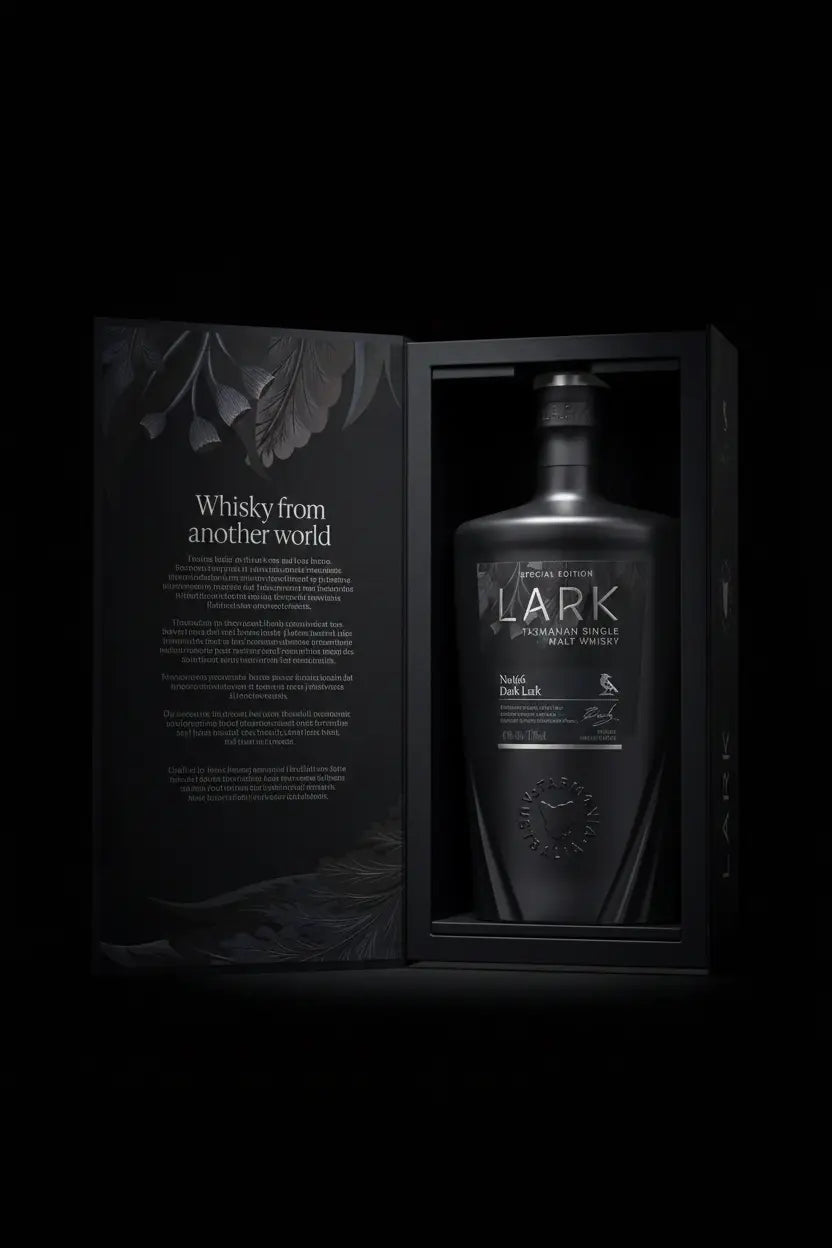 Lark Dark Lark No.166 Special Edition Single Malt Whisky bottle and box