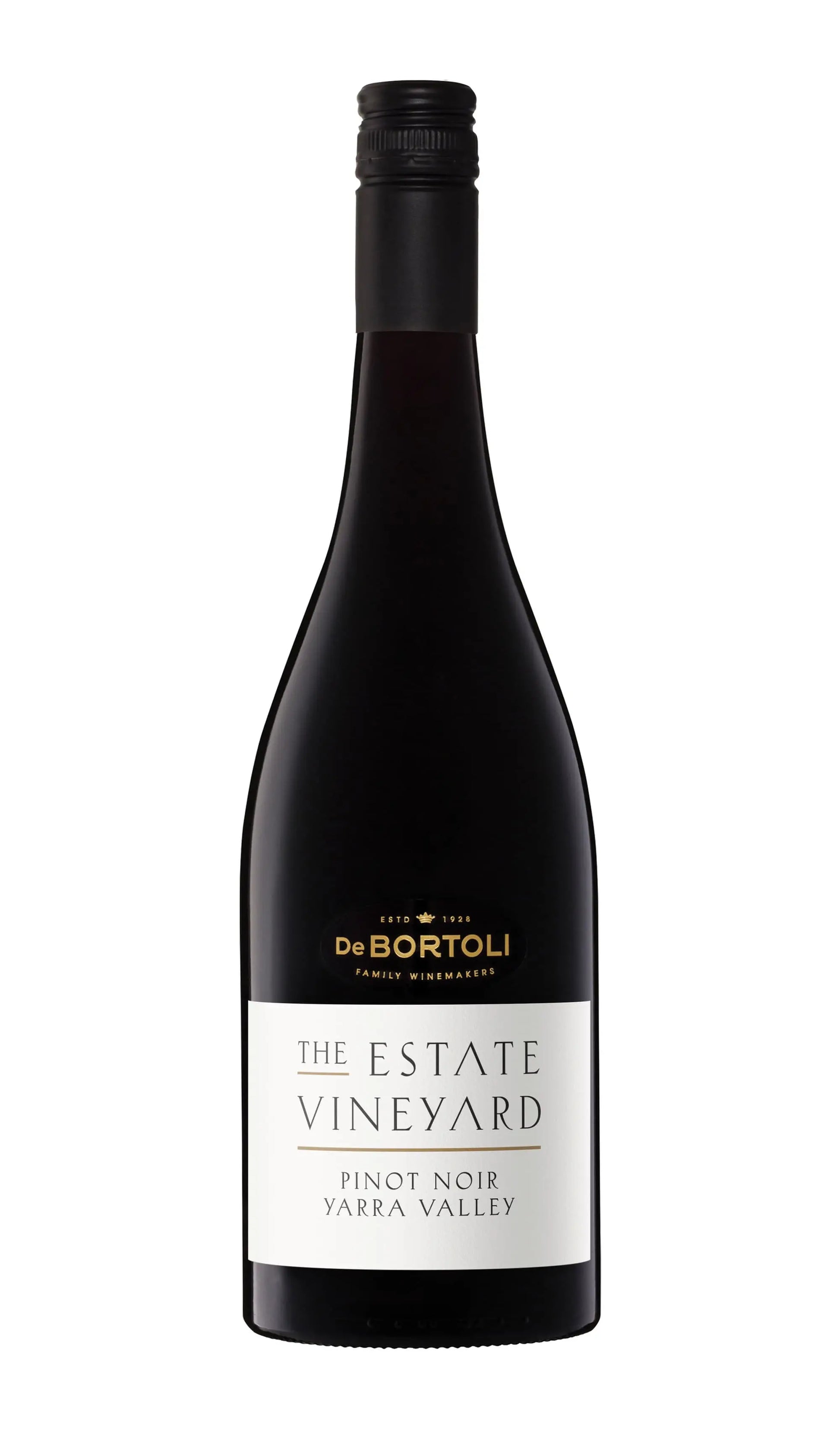 De Bortoli The Estate Vineyard Pinot Noir 2025 bottle on white background.