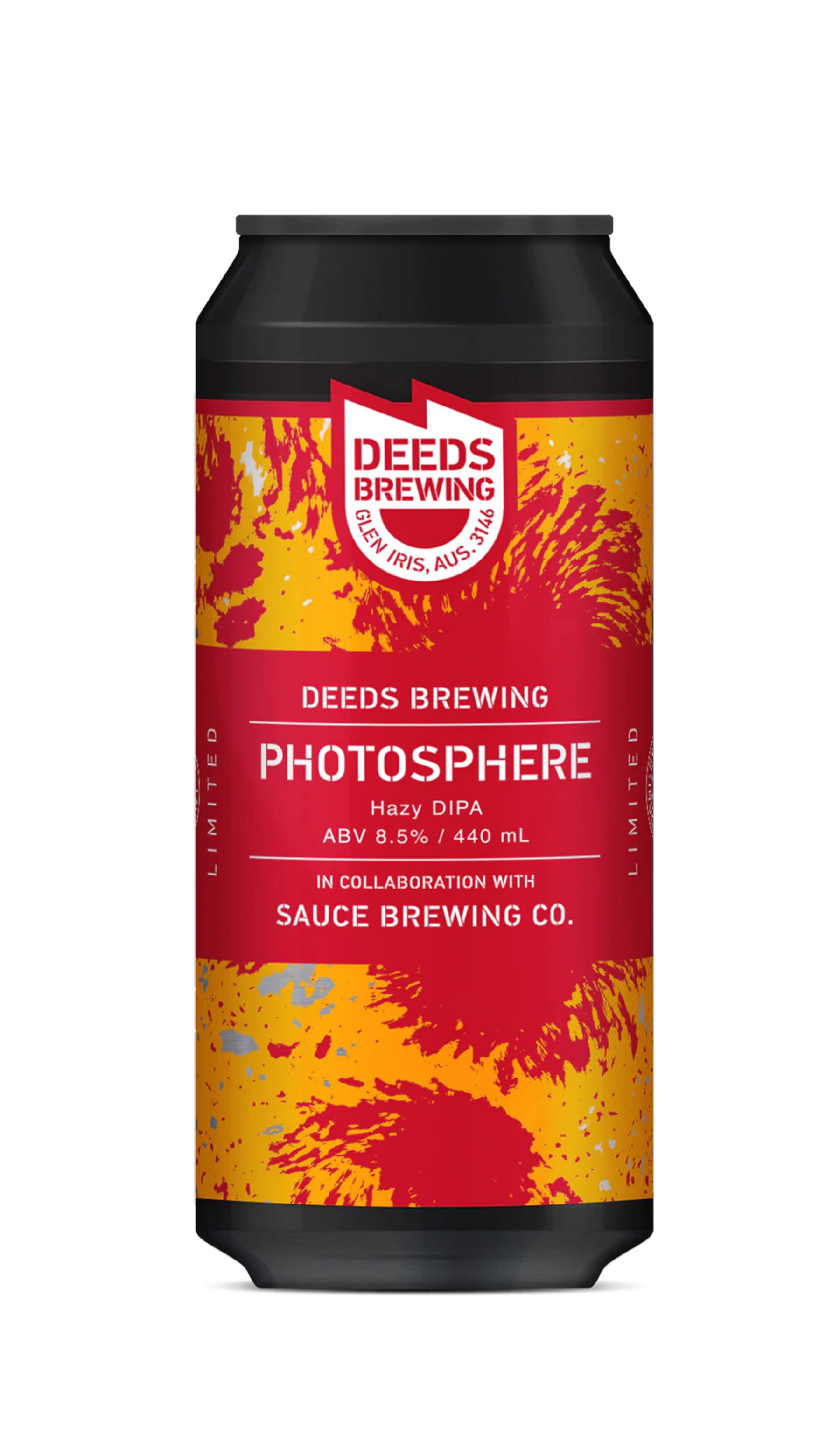 Deeds Photosphere Hazy DIPA Sauce Brew Co Collaboration 440ml - Wine Sellers Direct