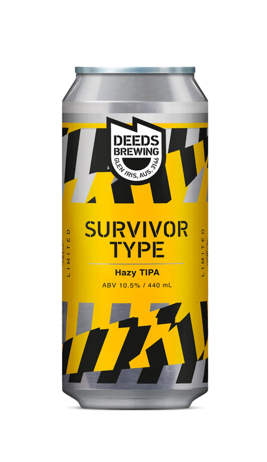 Find out more or buy Deeds Survivor Type Hazy Triple IPA 440ml online at Wine Sellers Direct - Australia’s independent liquor specialists.