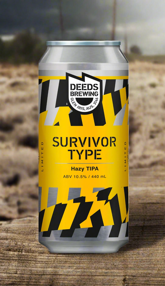 Find out more or buy Deeds Survivor Type Hazy Triple IPA 440ml online at Wine Sellers Direct - Australia’s independent liquor specialists.