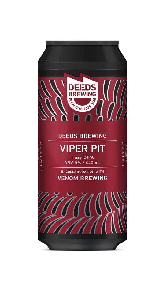 Find out more or buy Deeds x Venom Brewing Viper Pit Hazy DIPA 440ml online at Wine Sellers Direct - Australia’s independent liquor specialists.