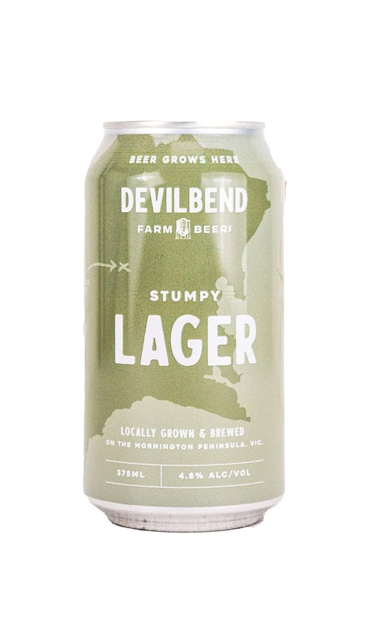 Find out more or buy Devilbend Stumpy Lager 375ml online at Wine Sellers Direct - Australia’s independent liquor specialists.