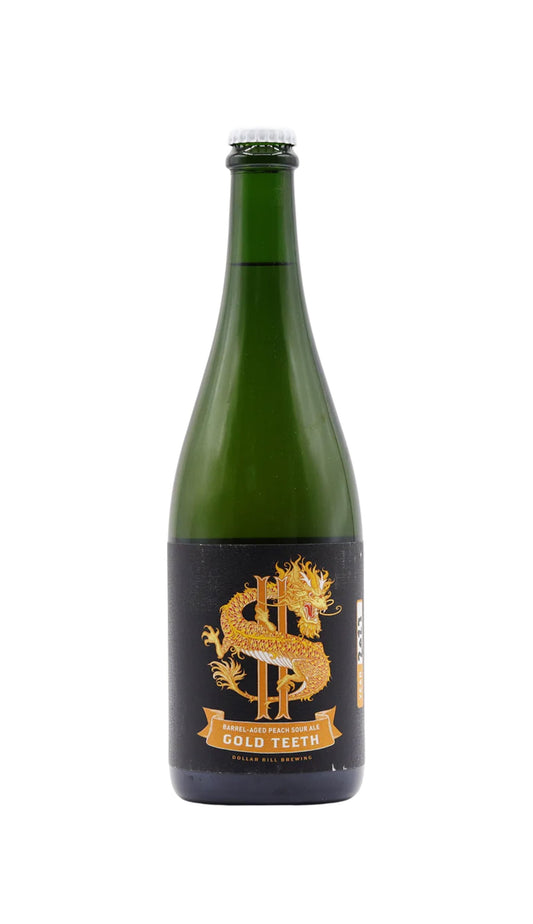 Find out more or buy Dollar Bill Gold Teeth Barrel Aged Peach Sour Ale 2024 750ml online at Wine Sellers Direct - Australia’s independent liquor specialists.