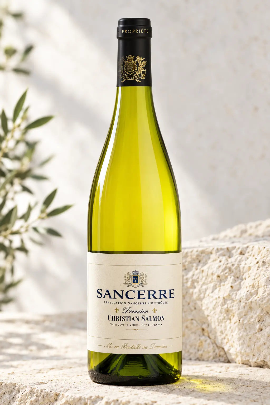 Domaine Christian Salmon Sancerre A.O.C. 2025 750mL bottle of white wine from Loire Valley, France.