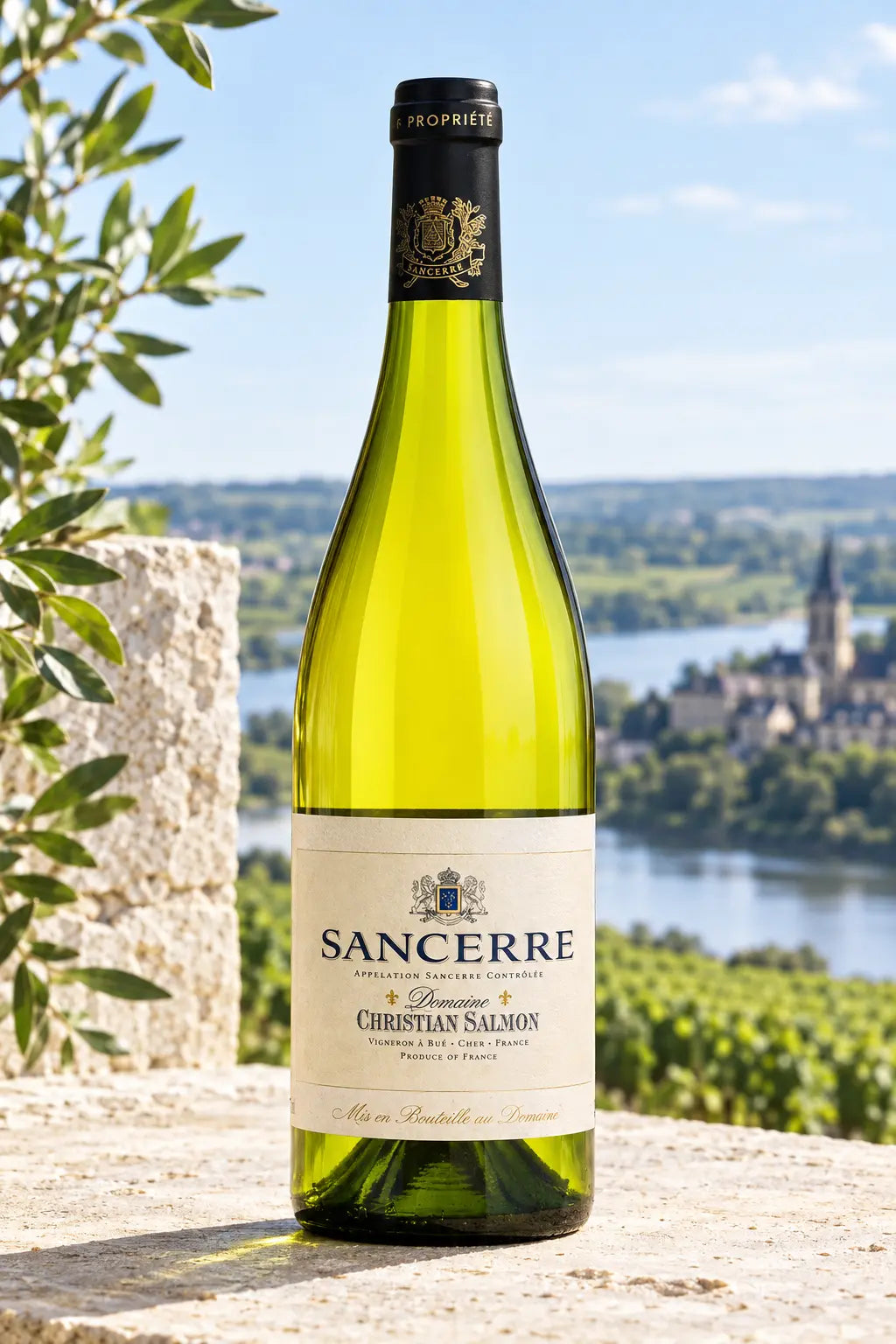 Domaine Christian Salmon Sancerre A.O.C. 2025 750mL bottle of white wine from Loire Valley, France.