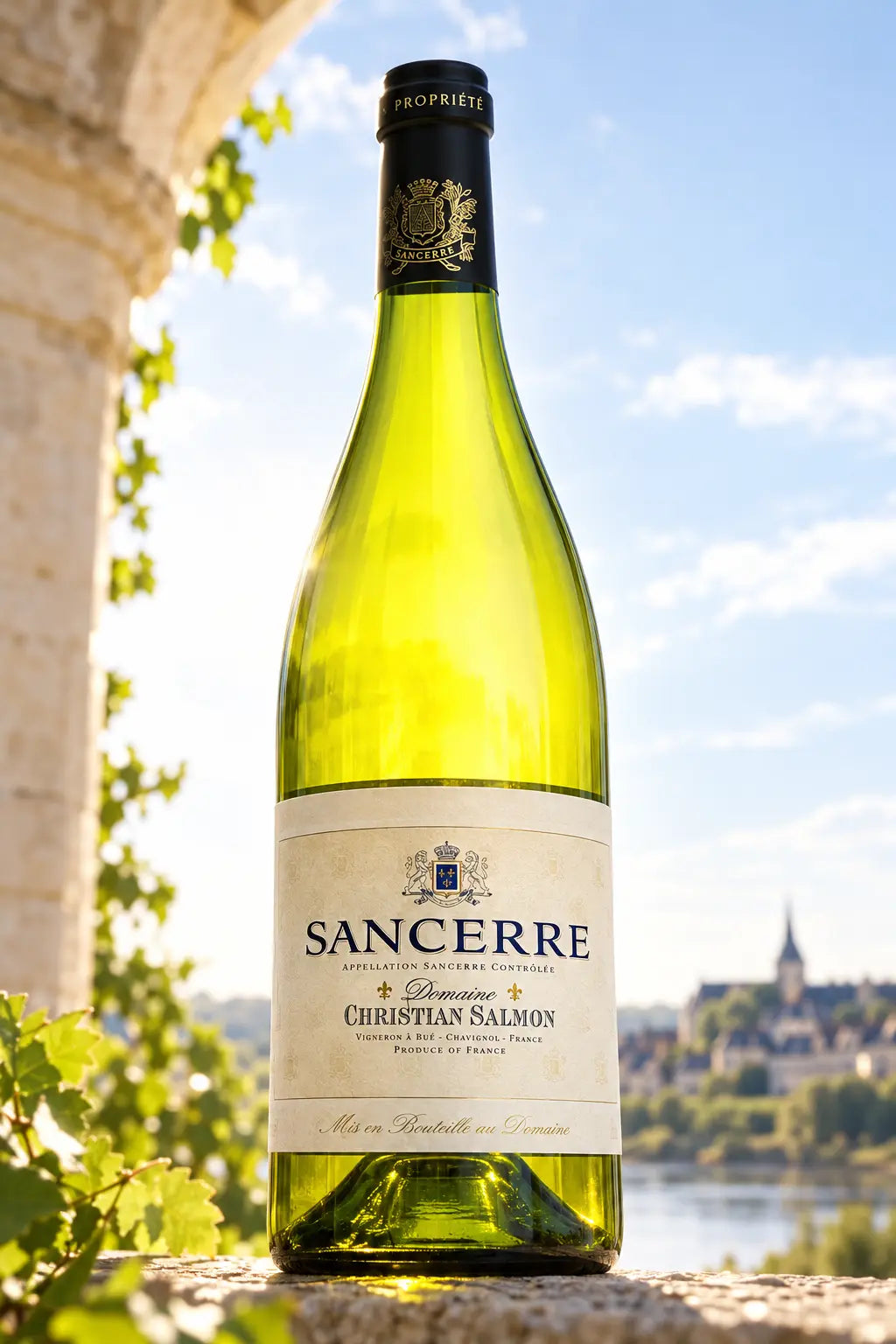 Domaine Christian Salmon Sancerre A.O.C. 2025 750mL bottle of white wine from Loire Valley, France.