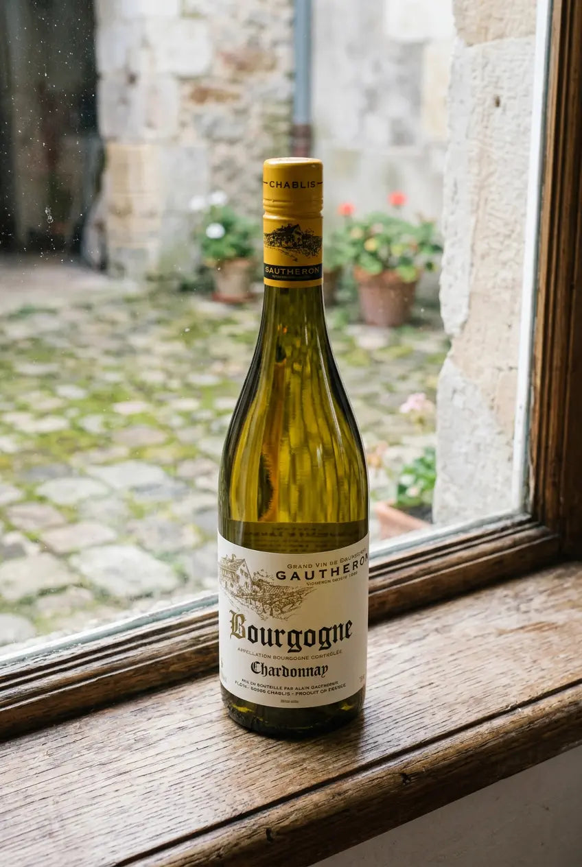 Domaine Cyril Gautheron Bourgogne Blanc Chardonnay 2024 French white wine bottle from Burgundy, France