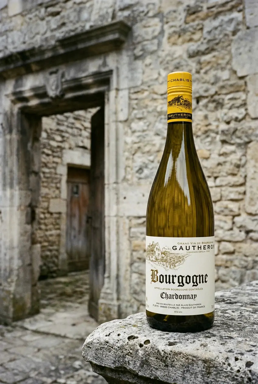 Domaine Cyril Gautheron Bourgogne Blanc Chardonnay 2024 French white wine bottle from Burgundy, France