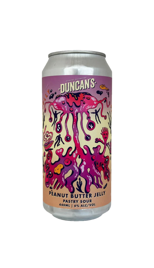 Find out more or buy Duncan's Peanut Butter Jelly Sour 440ml online at Wine Sellers Direct - Australia’s independent liquor specialists.