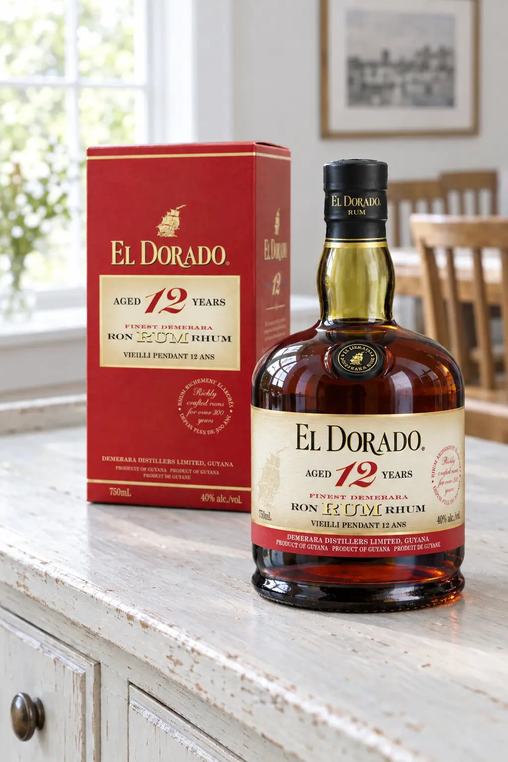 El Dorado Aged 12 Years Rum 700mL bottle of aged premium rum from Guyana