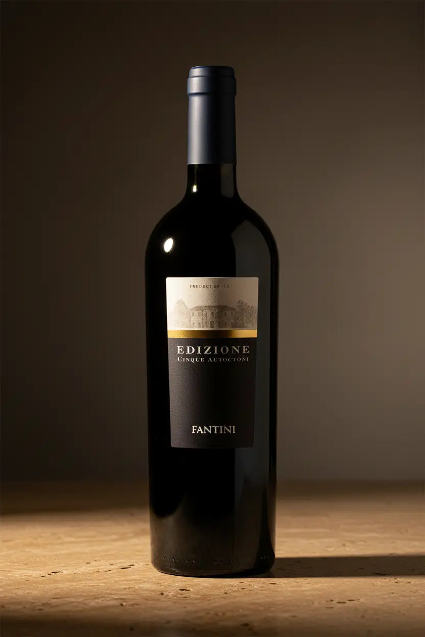 Fantini Farnese Edizione Cinque Autoctoni 2021 750ml red wine bottle from Italy