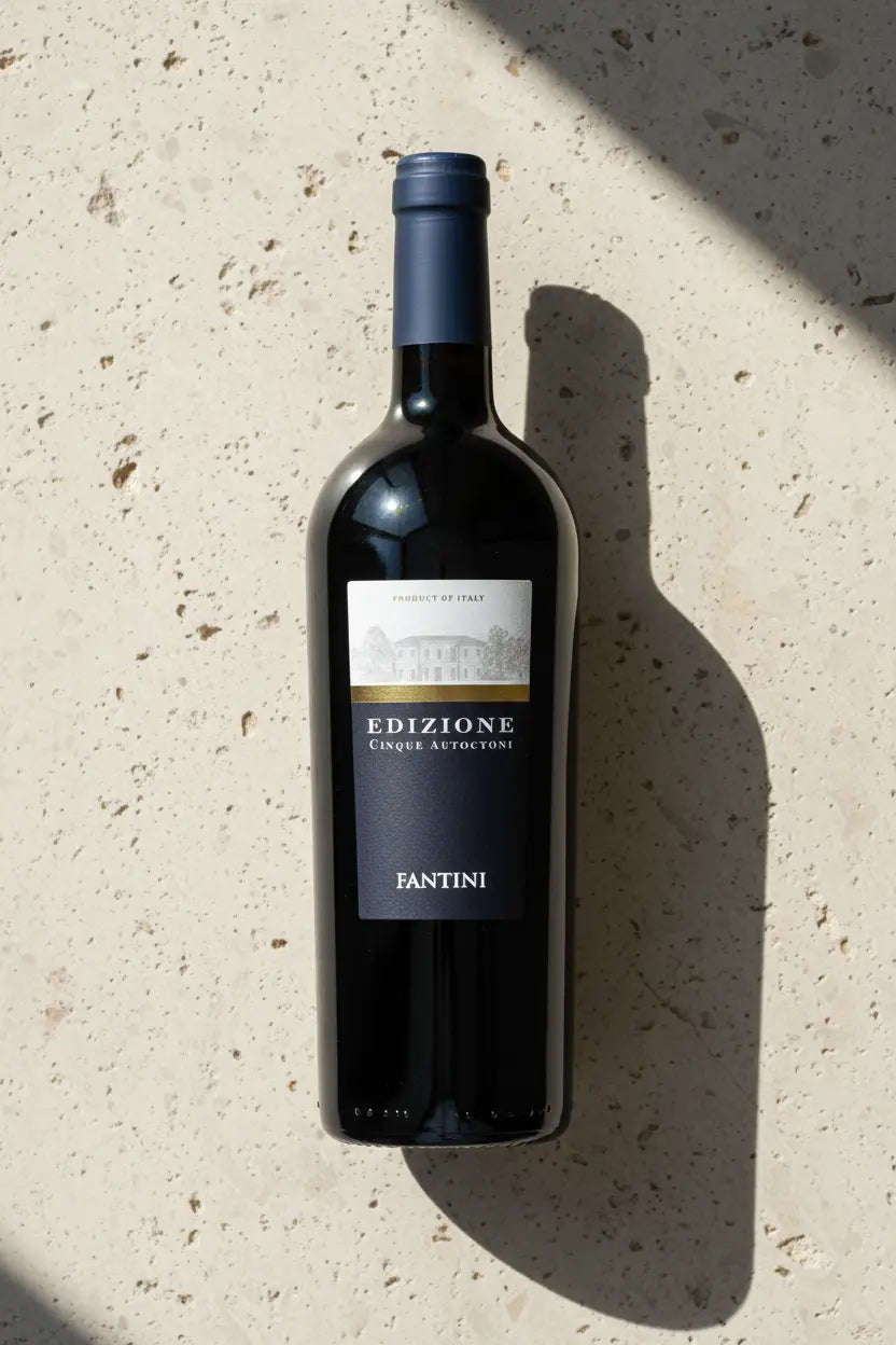 Fantini Farnese Edizione Cinque Autoctoni 2021 750ml red wine bottle from Italy