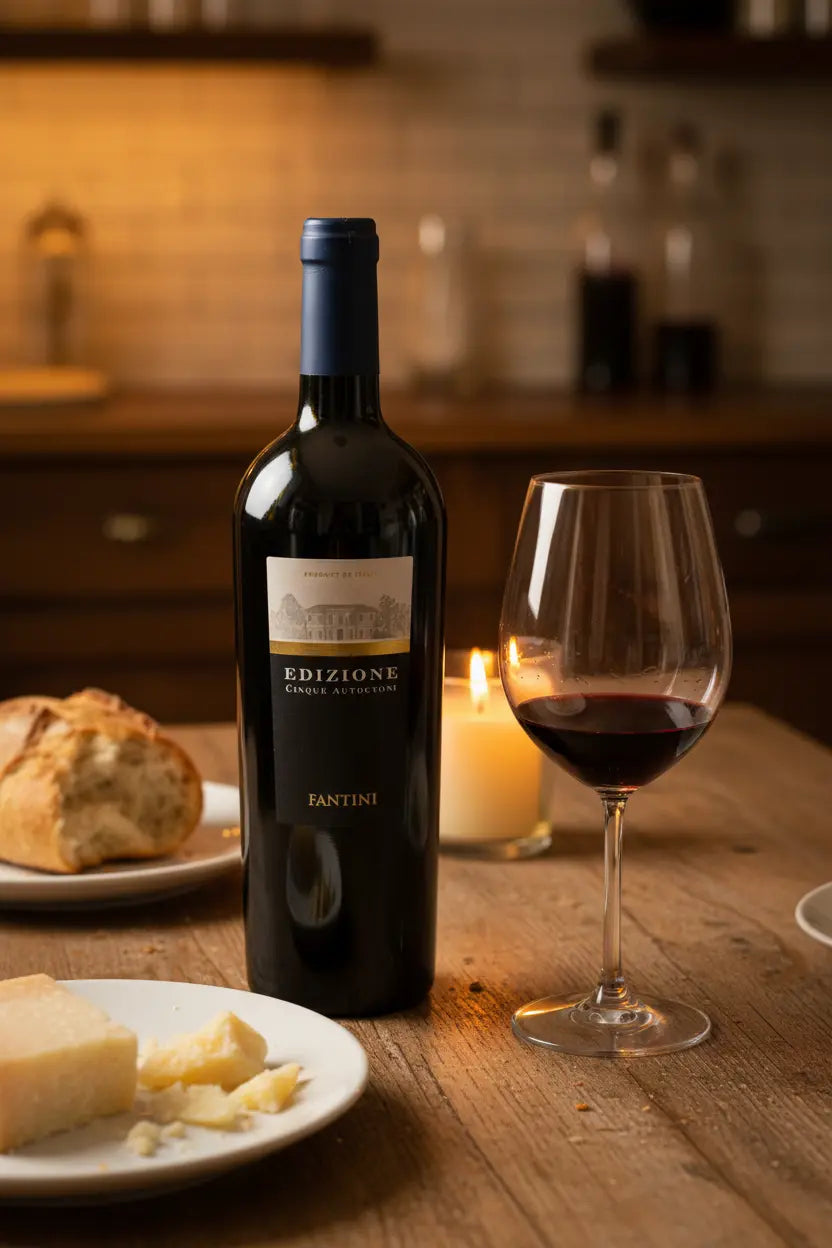 Fantini Farnese Edizione Cinque Autoctoni 2021 750ml red wine bottle from Italy
