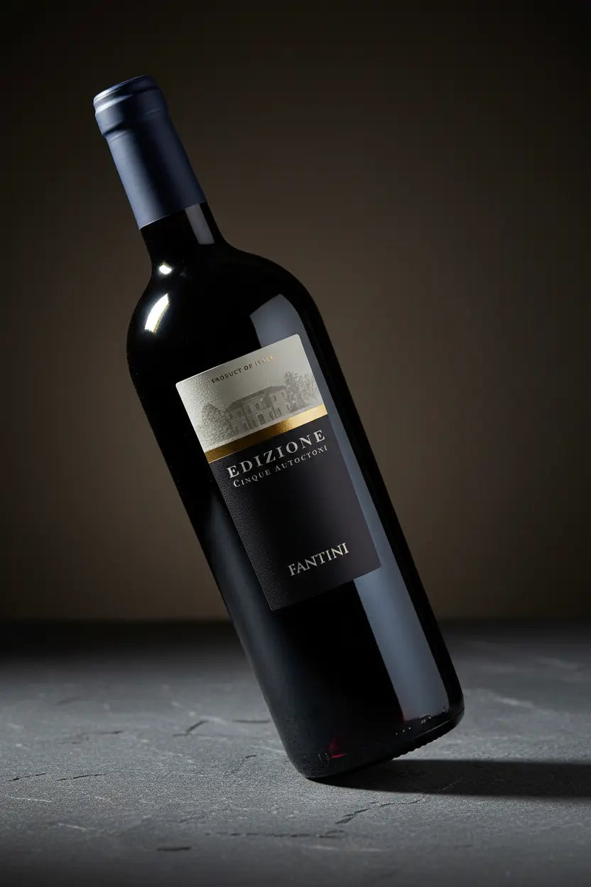 Fantini Farnese Edizione Cinque Autoctoni 2021 750ml red wine bottle from Italy
