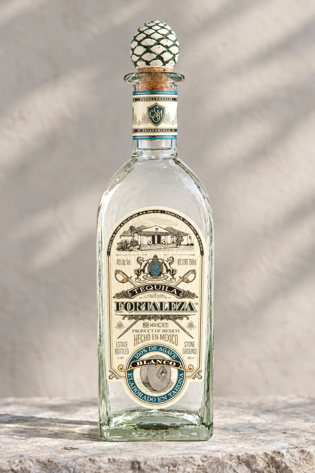 Fortaleza Blanco Tequila 750mL bottle from Jalisco, Mexico